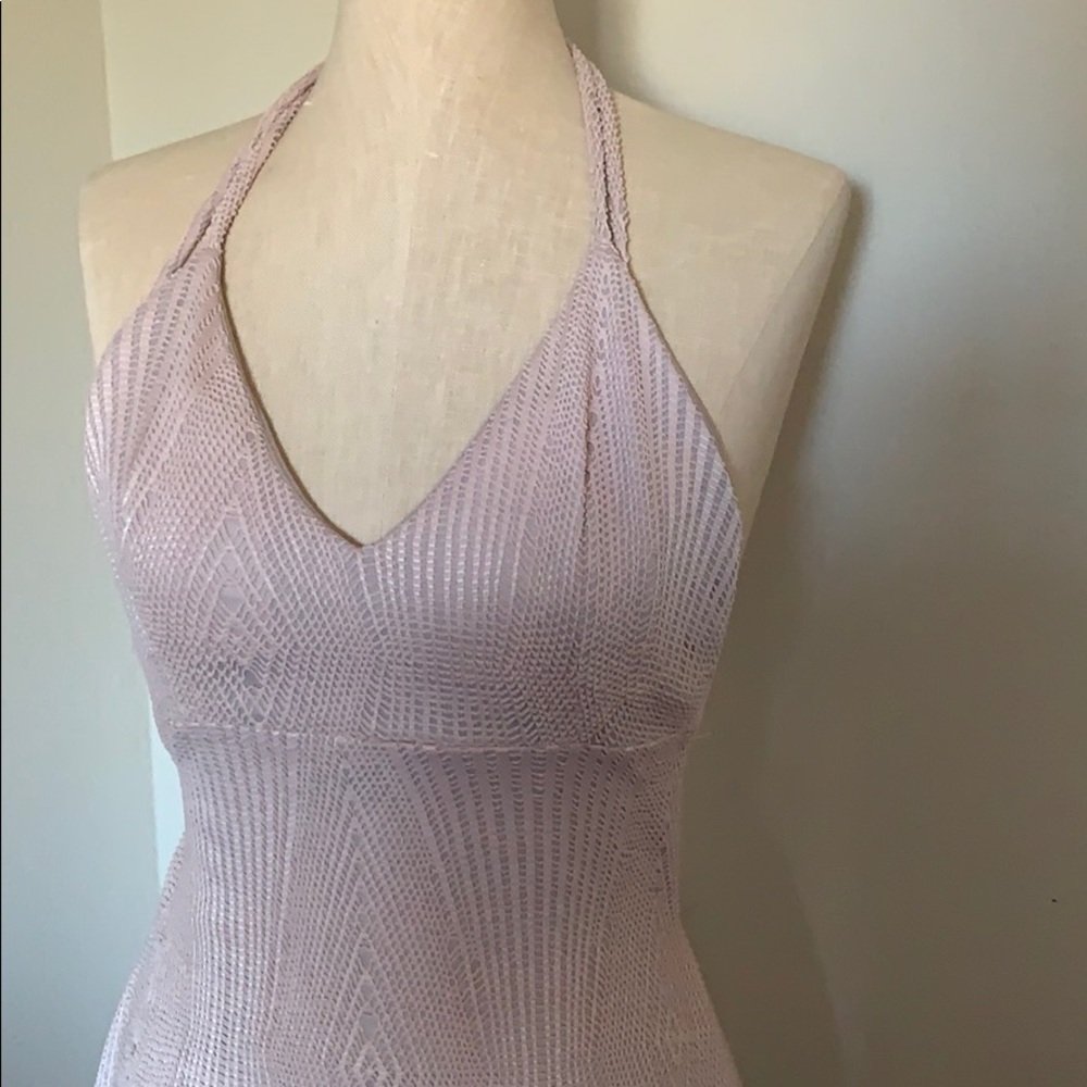 Blush crochet dress